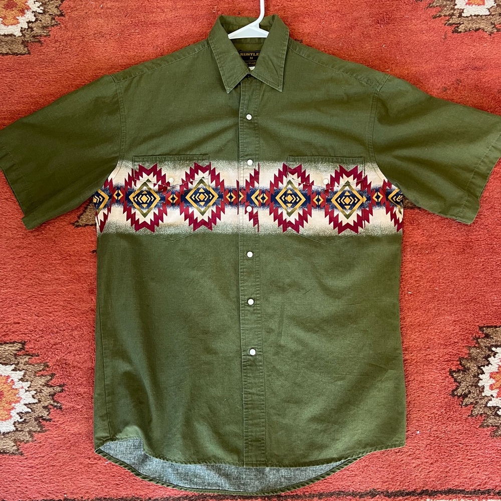 Vintage Wrangler western pearl snap